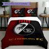 3pcs Duvet Cover Set (1*Duvet Cover + 2*Pillowcase, Without Core), SC Freiburg Print Bedding Set, Bedroom Decor, All‑Season, Birthday Gift