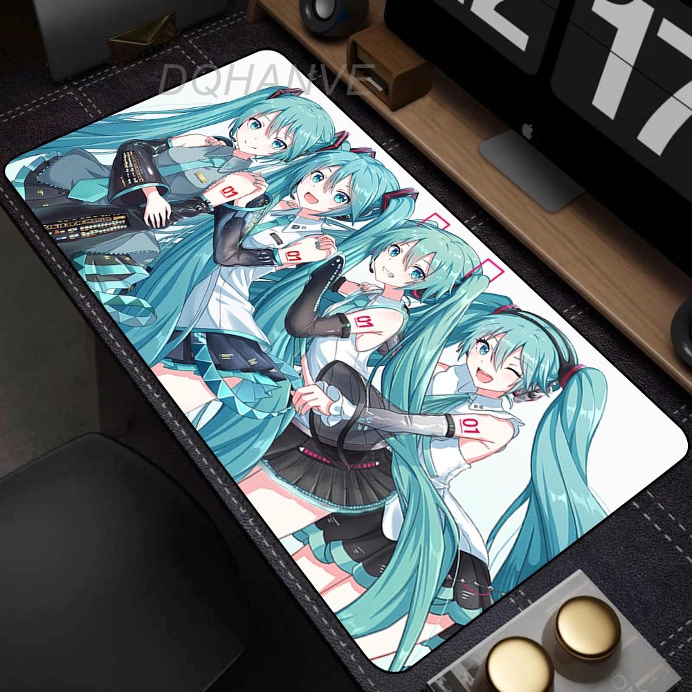 Anime Girl Mouse Pad Gamer Keyboard Pads Desk Hatsune Miku Kawaii Mouse Mat Carpet Rubber Tapis Souris Gaming Exquisite Mousepad