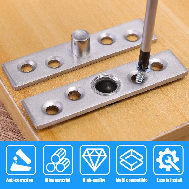 1/4 STÜCK Drehlager Edelstahl 360 Grad Drehlager Verdecktes Oben Unten Scharnier Möbel Schwerlast Standortwelle