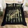 Pike Fish Bedding Striped Bass Big Pattern Hunting and Fishing Themed Duvet Cover for Kids Boys BedRoom Decorations for Teens