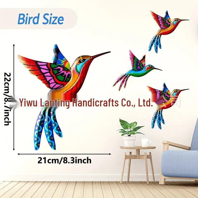 Hummingbird UV Iron Art Garden & Room Animal Wall Decoration Ornaments – Festival Gifts
