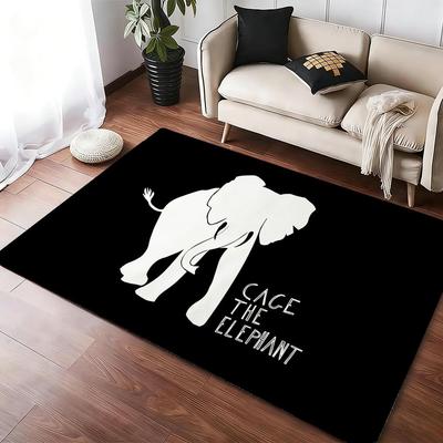Tapis de sol en flanelle douce et épaisse, antidérapant, pour salon, chambre à coucher, cuisine, décoration, tapis, groupe de pop rock Cage The Elephant