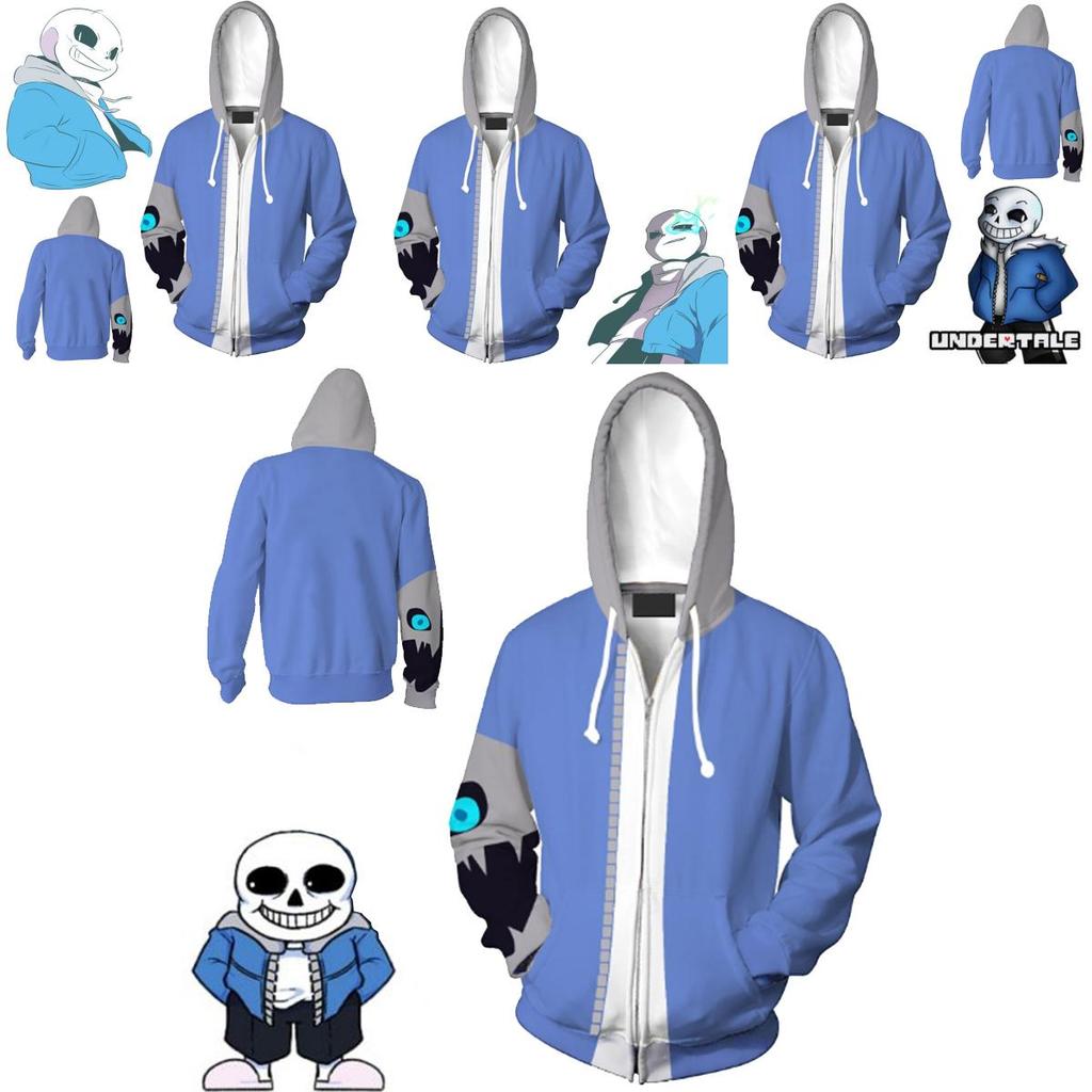 Felpa con cappuccio e giacca Cosplay 3D di Undertale Sans Design Morbido e Confortevole Per Tutti