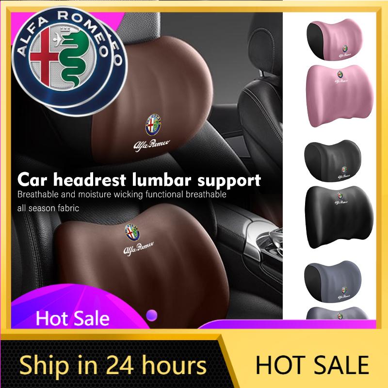 Car Stickers For Alfa Romeo Four Season Car Seat Headrest Lumbar Support Pad Protect Mat For Alfa Romeo GT Stelvio F1 Brera Vola
