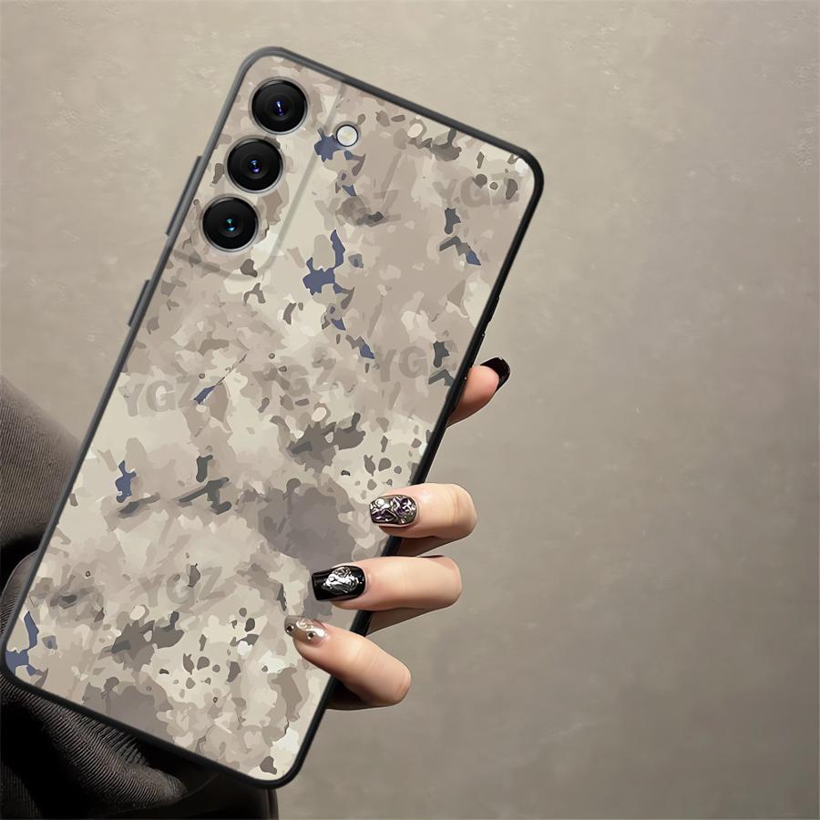 Case for Samsung Galaxy A03 A01 A02 A10 A20 A50 A70 A04 A05 A30 A40 A06 Note 20 Ultra 9 10 Soft Back Phone Cover Camouflage