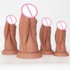 Manual Shaped Simulation Penis 4 Sizes Egg Free Female Penis Massage and Anal Expansion Device Sex Toy