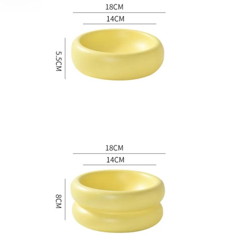 Creative Donut Plate Breakfast Oat Dessert Plate Restaurant Cuisine Decoration Cooking Dish Home Solid Color Ceramic Tableware