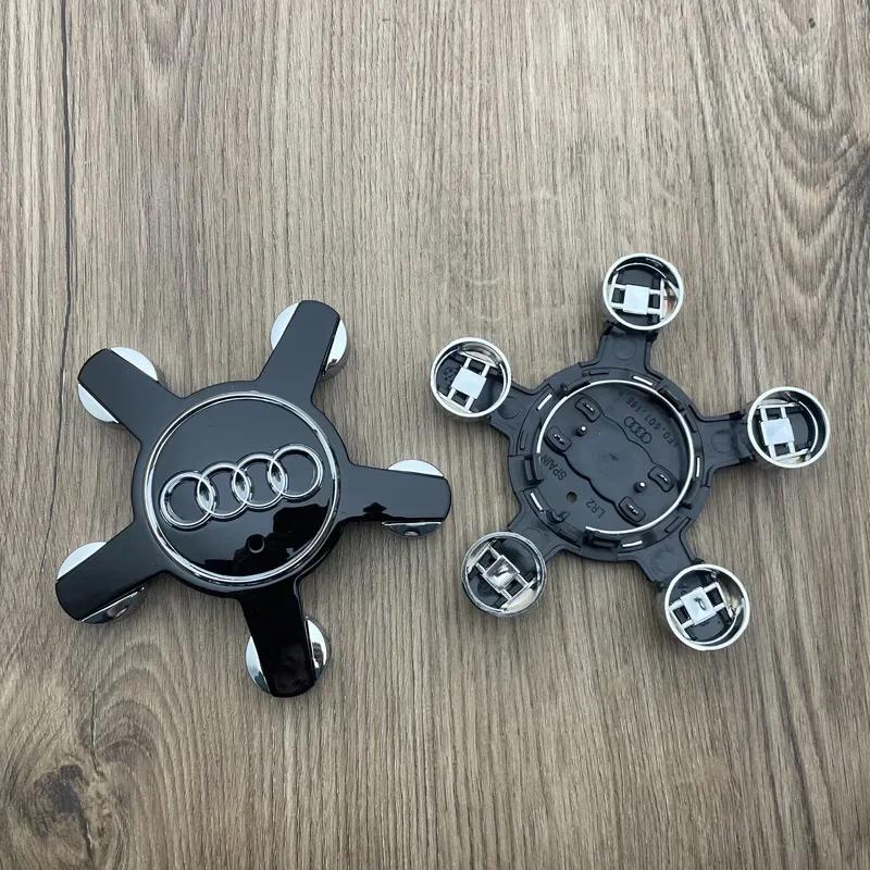 For Audi 8Y4Pcs 135mm Car Wheel Rim Five Claws Center Cap 4F0601165N For Audi A5 A4 A4L A6 A6L A7 A8 Q5 Tires Hub Covers Accessories