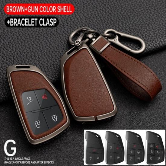 1Pc Zinc Alloy Remote Key Fob Cover Case For Chevy Suburban Silverado Tahoe