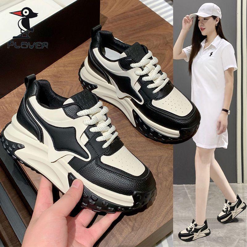 

PLOVER dad shoes women s super fire spring 2025 new Internet celebrity fried street thick sole explosion lightweight inner height increase women s sho 35