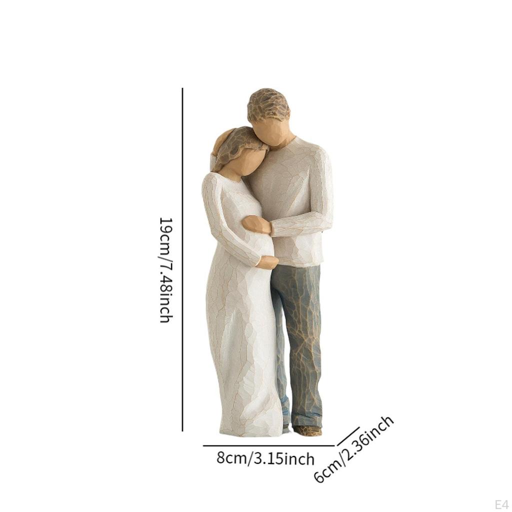 Family Themed Figurine Gifts Hand Painted Figure for Christmas Shelf Cabinet A