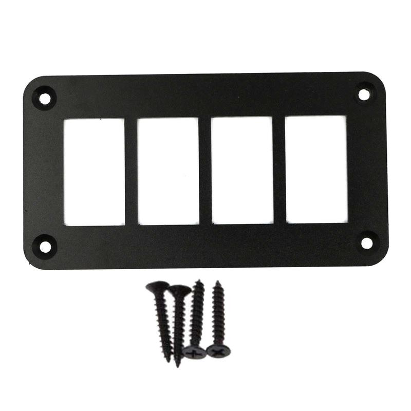 Heavy Duty Aluminum Alloy Rocker Toggle Switch Mounting Bracket Four Way Waterproof Panel Housing Holder for Car RV Marine Truck