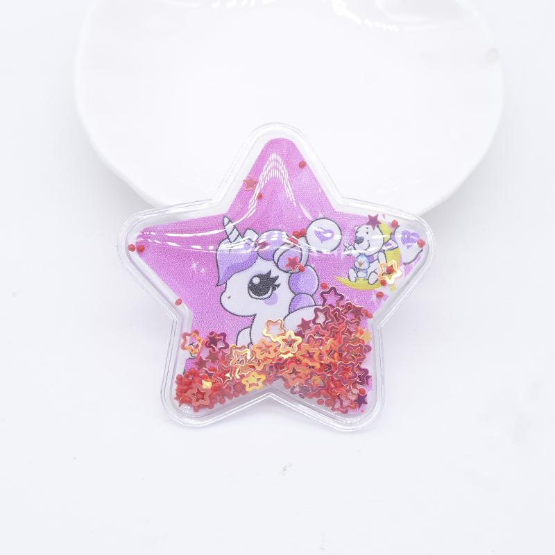 12Pcs 50mm Printed Colorful Star Sequins Appliques for DIY Girl Headwear Clips Bow Pendant Decor Accessories Clothes Patches