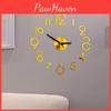 Elegant Diy Number Wall Clock 3d Mirror Sticker For Stylish Home Office Decor