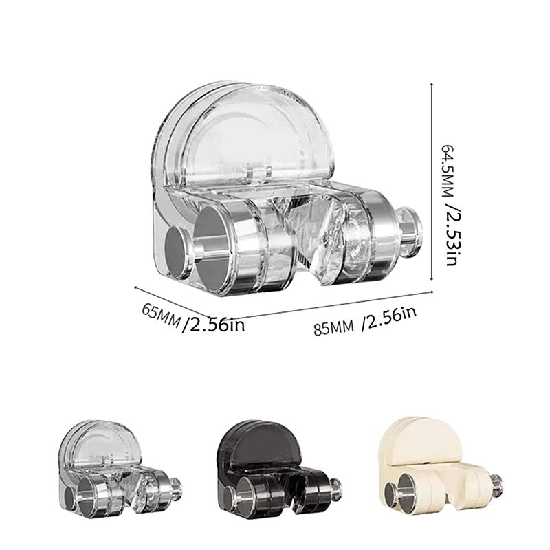 Wandmontierte Duschhalterung Hängebasis Stanzfreier Duschkopfhalter 360° Drehung Selbstklebender Duschdüsenhalter Küche