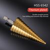NEW 1/4" Hex Shank Drive Quick Change High Speed Steel Cone  Stepped Multi-Size Gold Drill