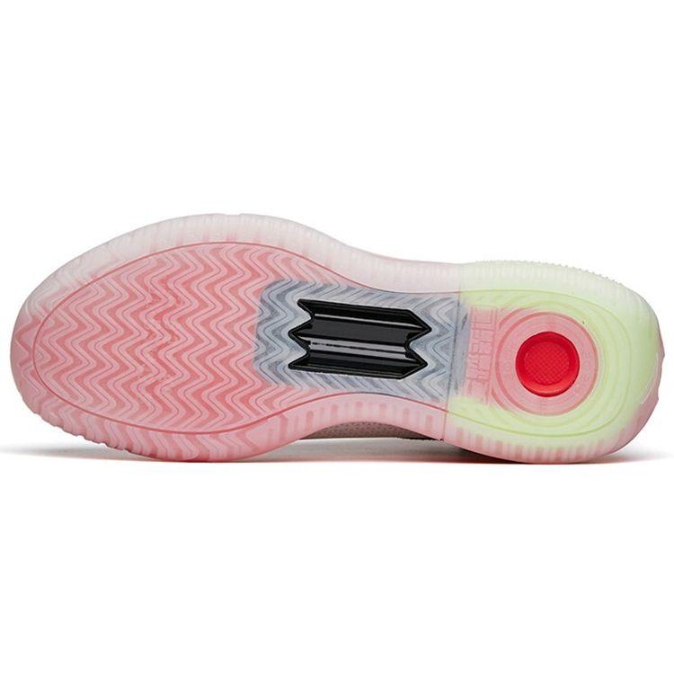 Anta Basketball Series Fabric Shock Absorption Non-Slip Wear-Resistant High-Top Retro Basketball Shoes Men sneaker White Black Red 112141614-5