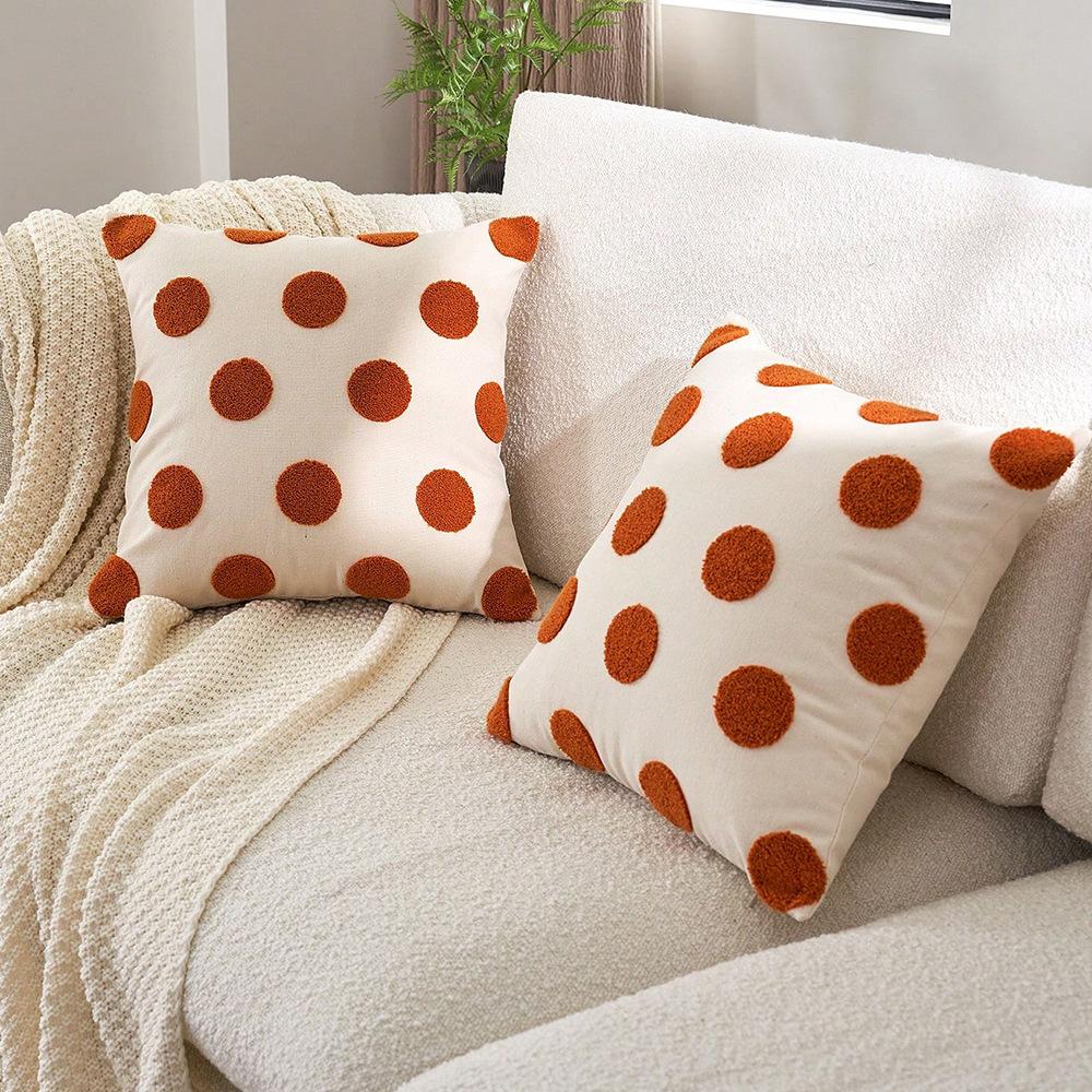 30X50 45X45CM Polka Simple Dot Brown Throw Pillow Cover Nordic Stamping Waist Cushion Cover Decor Home Decorative Pillowcase New