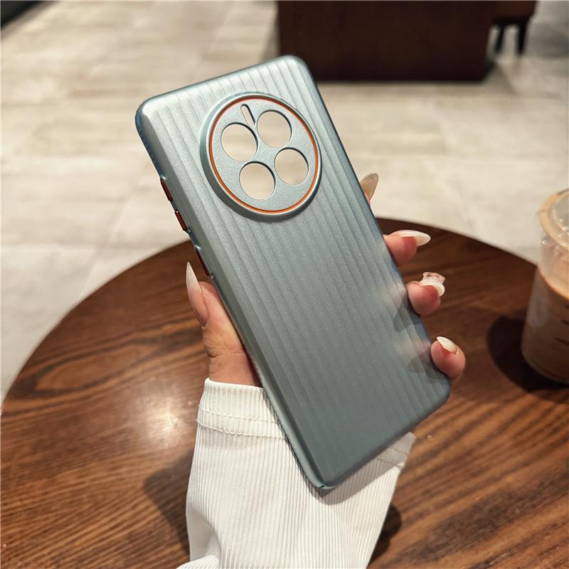 For Huawei Mate 50 50E 40 40E 30 30E Pro Plus Corrugated Grain Plating Metallic Paint Anti Fingerprint PC Shockproof Anti-Slip Back Cover Case Shell