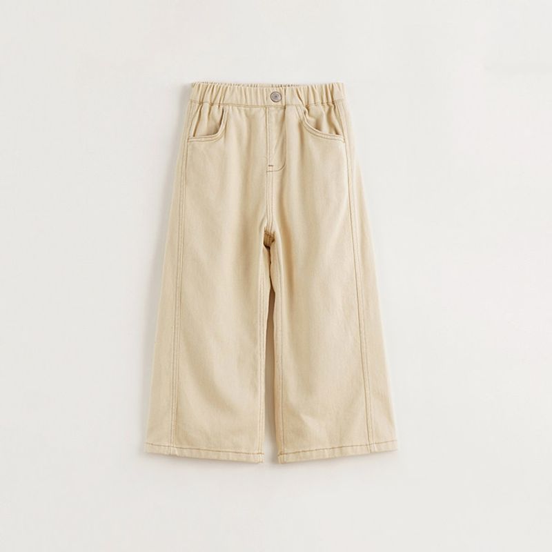 [Same Style As In Shopping Malls] Mark Jenny Girls' Fashionable Flared Jeans Children's Wide-Leg Pants Spring and Autumn Trousers 241173