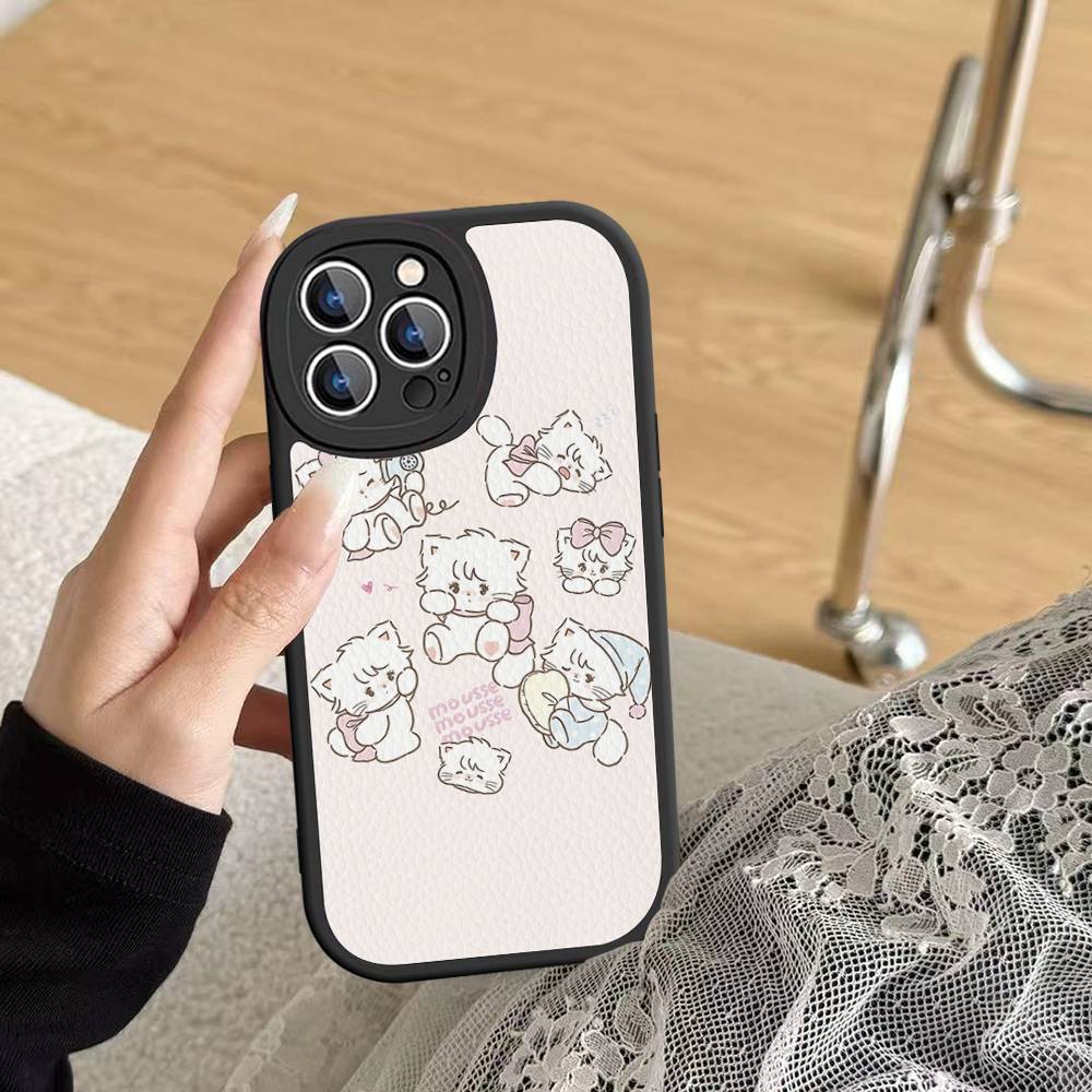 

Милый Чехол для Телефона с Иллюстрациями M-Mikko Для IPhone 11 12 13 14 15 16 Pro Max Plus Кожаный Чехол iPhone 16