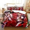 Hinoa Minoto Bettwäscheset Einzelbett Twin Full Queen King Size Bettset Erwachsene Kind Schlafzimmer Bettbezugsets 3D-Druck Anime Bettlaken-Set