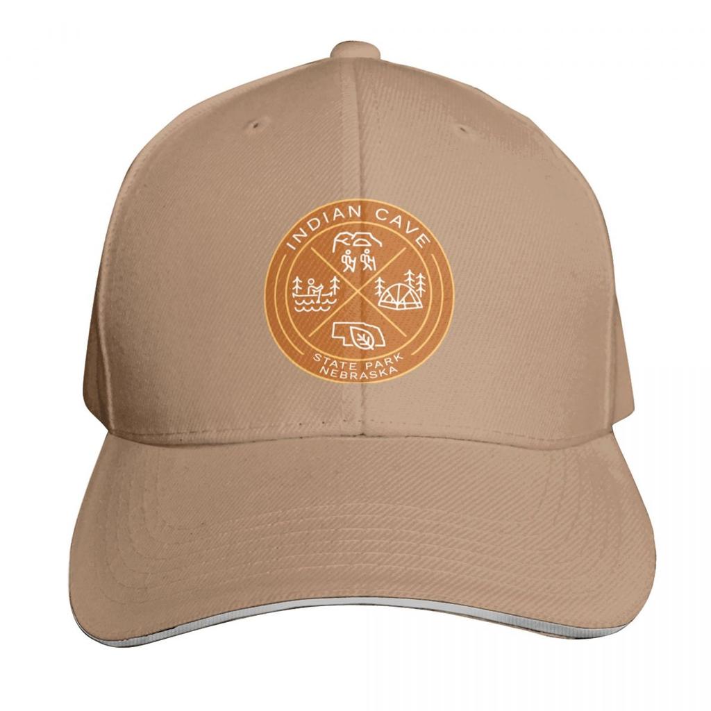 Indian Cave State Park NE Heraldic Logo Baseball Cap fashionable cute Beach Bag Rave Unisexs Hats Womens