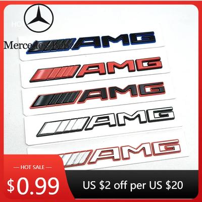 Car Sticker New 3d ABS Logo AMG Emblem Letters Car Trunk Badge For Mercedes Benz A B C E S GLA GLB GLC GLE GLS Vito G Class AMG