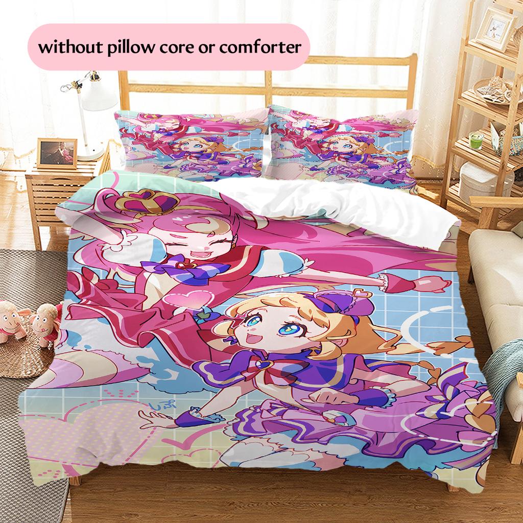 Pretty Cure Best Friends Duvet Cover & Pillowcases, Pretty Cure Fan Bedding, Perfect Gift.chl