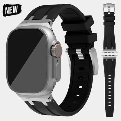 רצועת ספורט רצועת שעונים עבור Apple Watch 8 Ultra 49 מ"מ 45 מ"מ 42 44 מ"מ צמיד סיליקון רך לסדרת IWatch 8 7 6 5 4 SE 41 מ"מ 38 40 מ"מ Correa