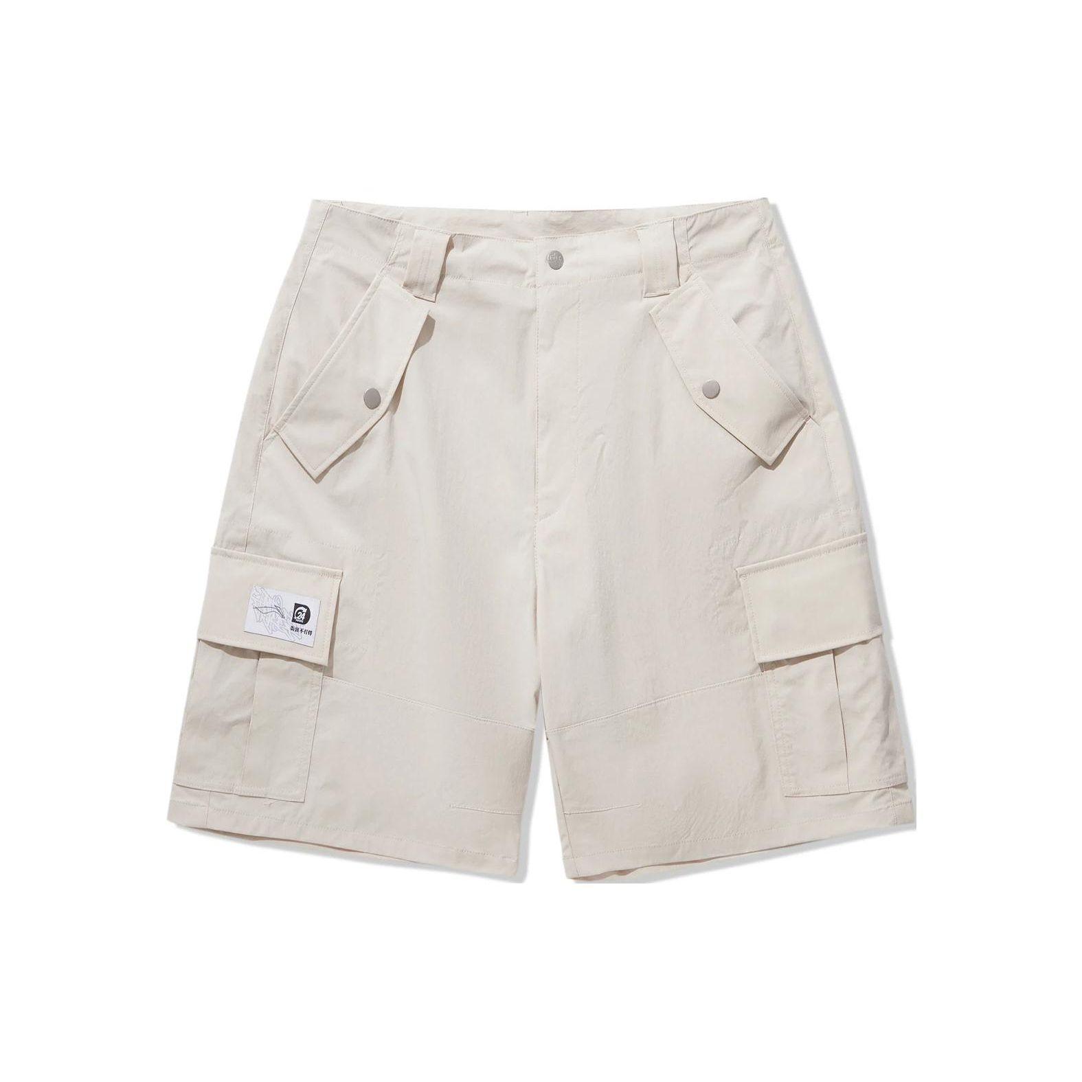 

Li Ning Однотонные шорты средней посадки, удобные, универсальные, свободные, повседневные, мужские, мика-серый AKSU219-1 M