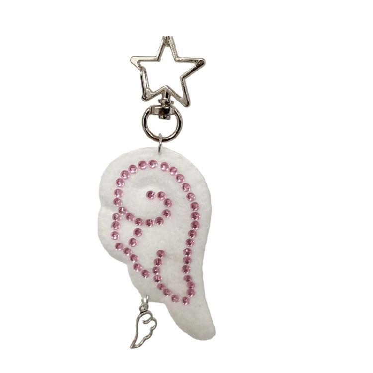 Unique Charm Themed Key Chain Backpack Ornament Artistic Wing Shape Phone Chain Elegant Decoration