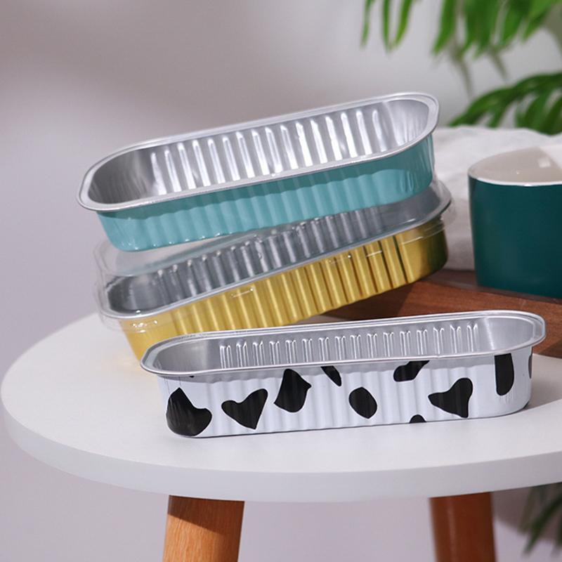 Tin Paper Box Thickened Aluminum Foil Box Packaging Takeaway Box Air Fryer Special Disposable Cheese Baked Durian Box