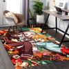 1pc Anime Cartoon Design Chair Mat, Festival Gift for Demon Slayer Characters Tanjiro, Nezuko, and Zenitsu, Non-Slip Carpet Suitable for Office, Home