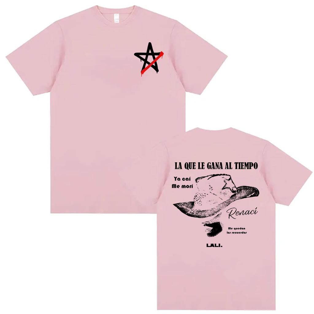Singer Lali Esposito LA QUE LE GANA AL TIEMPO 2026 Tour Tshirts Unisex Women Summer Hip Hop Vintage T Shirt Cotton ONeck T Shirts