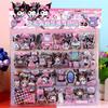 6pcs Cute Cartoon Double layered 3D Stickers Kuromi Melody Stickers DIY Decoration Laptop Phone Fridge Large Bubble Sticker toy