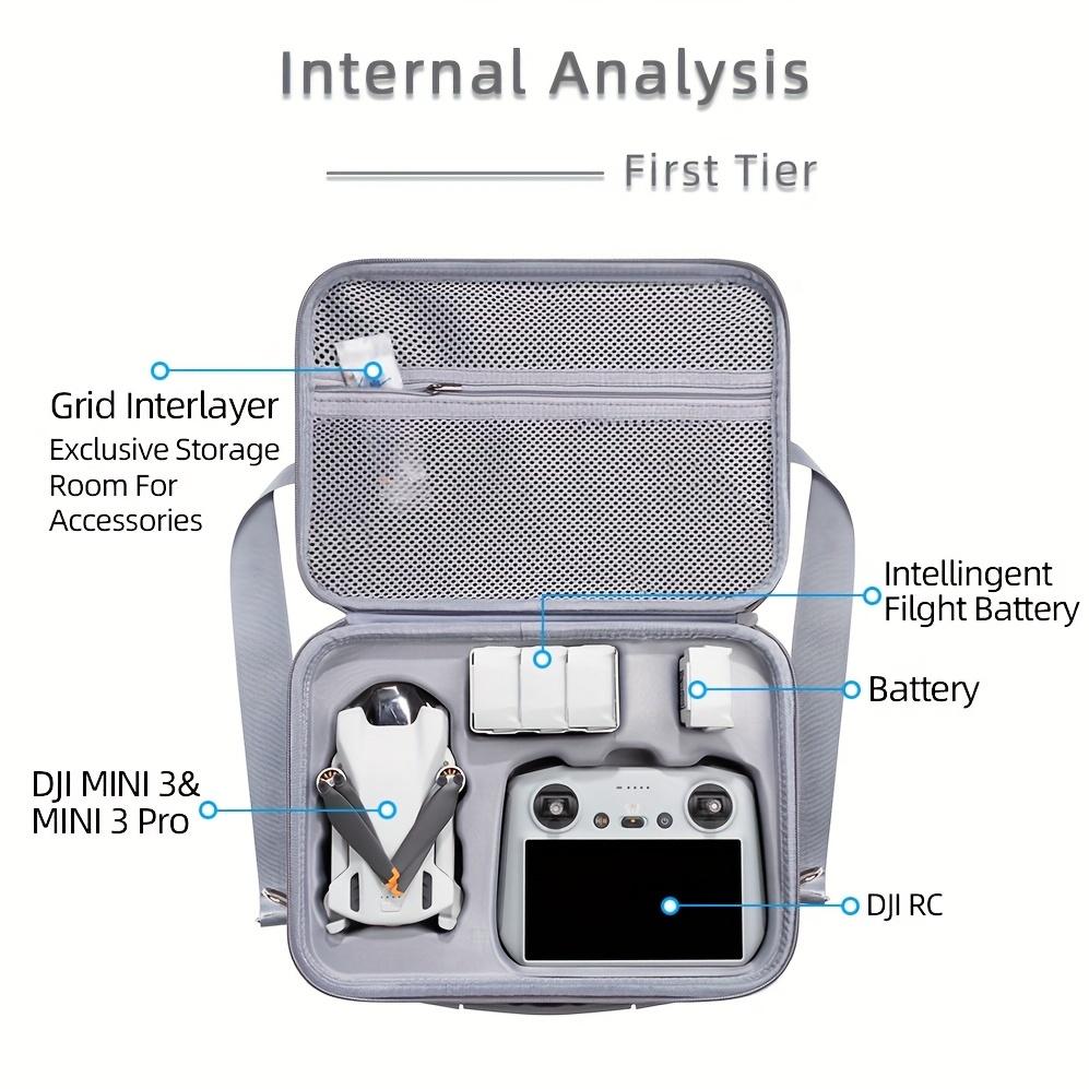 For DJI Mini 3/3 Pro Carrying Case Travel Shoulder Bag Scratch-Resistant Mini 3/3 Pro Handbag Drone Accessories Bag