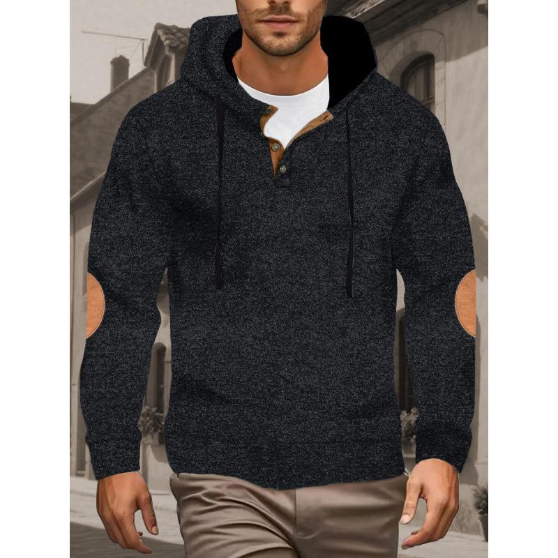 

Новая мужская толстовка-куртка со стойкой, мужская вязаная, с комбинированной вставкой, повседневная жаккардовая толстовка, черная, черно-серая S чёрный