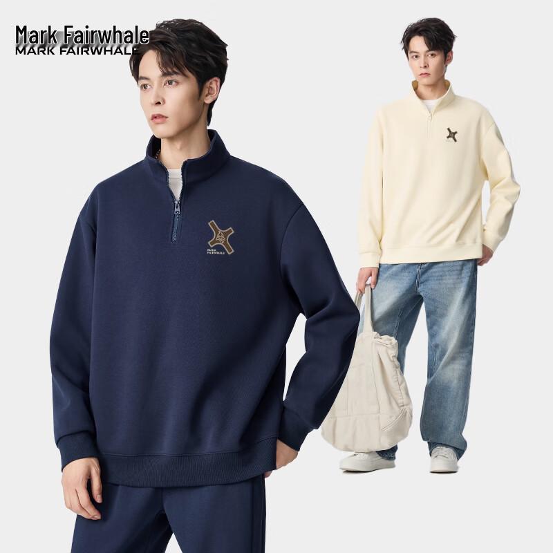 Mark Fairwhale Men's Stand Collar Half-Zip Sweatshirt
