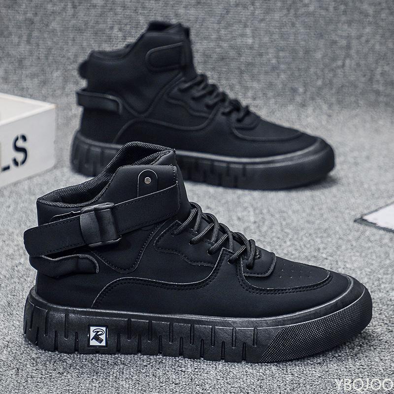 Fashion Trendy Men's Shoes 2025 Spring New Edition Daily Thick Soled Breathable Sports and Leisure High Top Board Shoes Zapatos Hombre