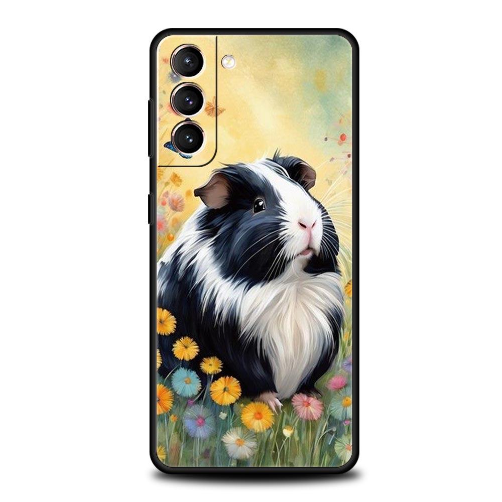 Animal Guinea Pig Cavy Cute Phone Case For Samsung Galaxy S25 Edge S24 S23 S22 S21 Ultra S20 FE 5G S10 S10E S9 Plus TPU Cover