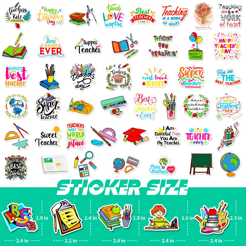 100 American Teachers' Day New Creative Car Body Water Cup Teachers' Day Graffiti Stickers