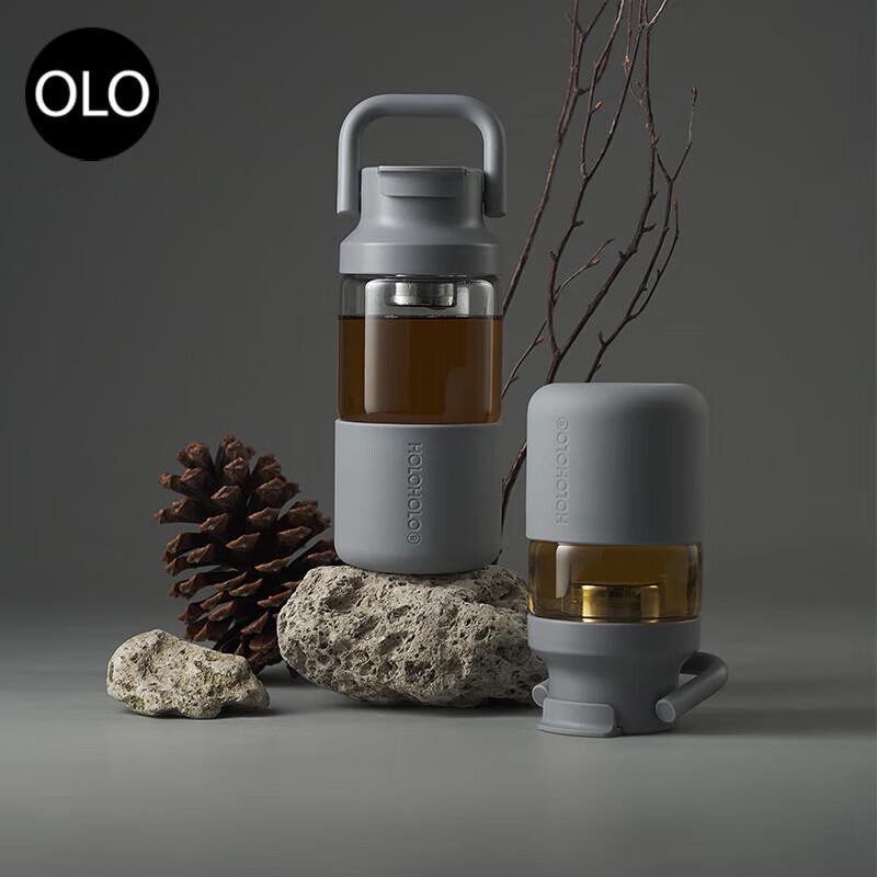 HOLOHOLO Tea-Water Separation Glass Cup 450ml