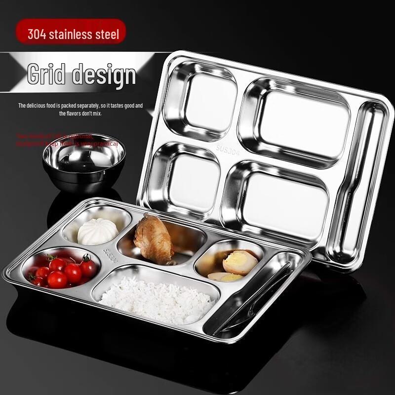 Stainless Steel Divided Meal Plate