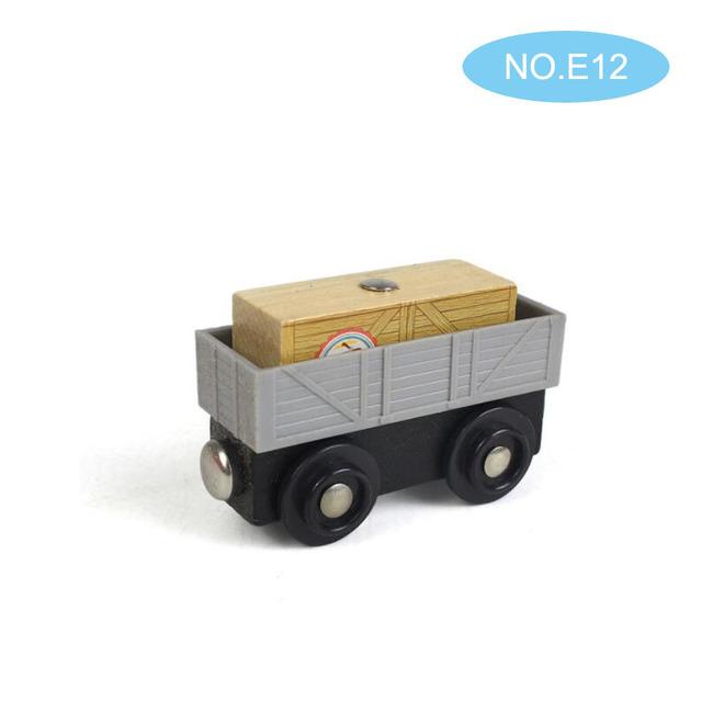 Small Wooden Scene Car Toys Magnetic Train Toy Truck Fit All Kinds Wooden Railway Train Track Children Gifts