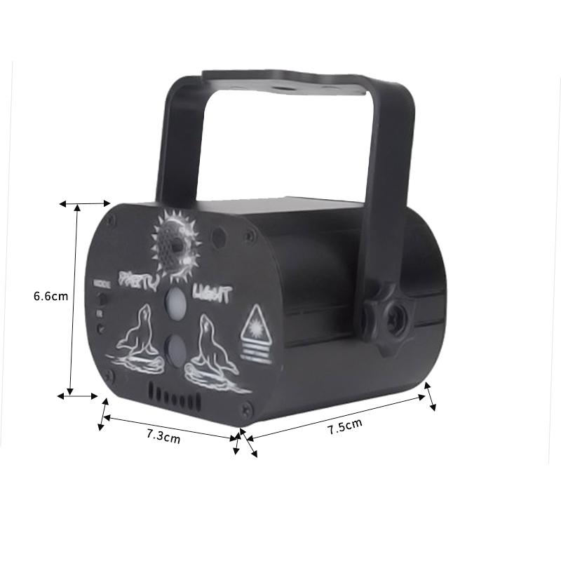 Lumini Disco Lumini cu fascicul de scenă cu laser RGB Lumini de petrecere DJ activate cu sunet cu efect de bliț stroboscopic