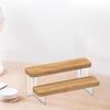 Acrylic Display Riser Shelf, Cupcake Holder, Wooden Stand for Dessert Figure Collectibles