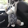 Cartoon Plush Car Tissue Box for Armrest: Cute Hanging Paper Dispenser and Interior Decoration