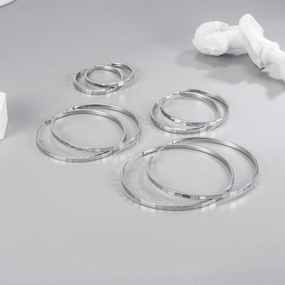 Barely Noticeable Geometric Earrings Geometric Design Hoop Earrings with High Brightness Shine Comfortable Wear Circle for Women