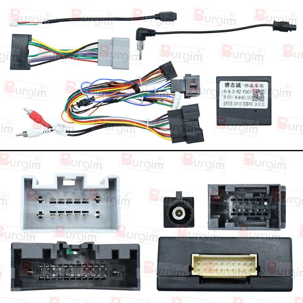 

16PIN Android Radio Power Cord Cable Adapter For Ford Fiesta Mk6 2008-2017 Car Multi Media stereo Harness Wire Canbus Connector cable canbus